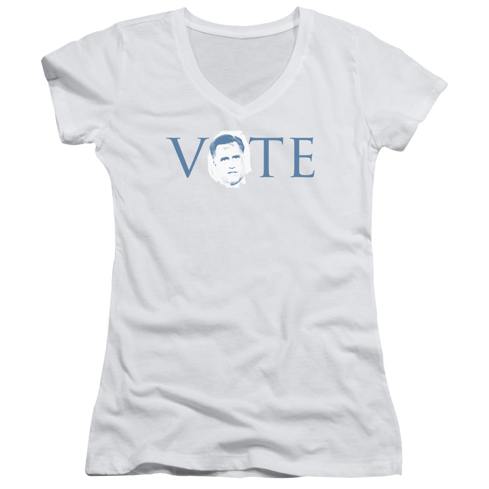 Vote Romney - Junior V-neck - White