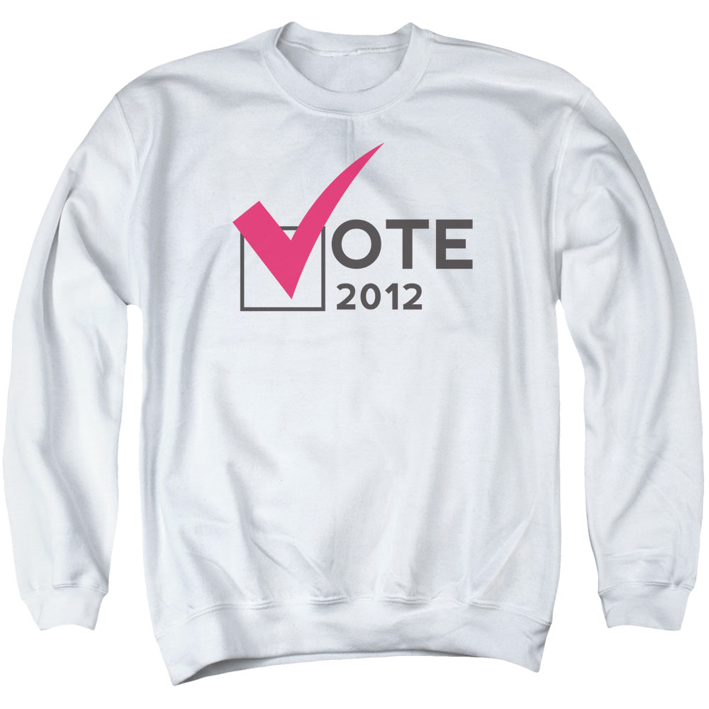 Vote 2012 - Adult Crewneck Sweatshirt - White