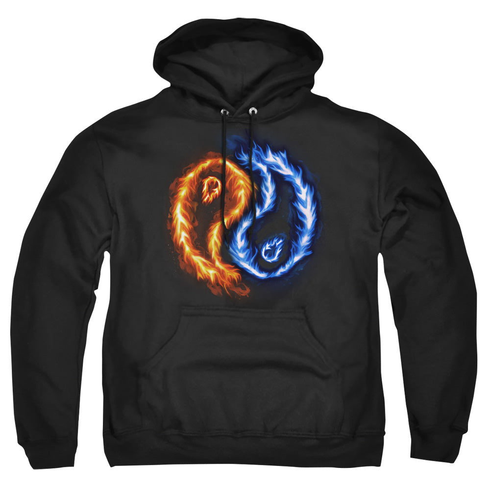 Flame Yang - Adult Pull-over Hoodie - Black
