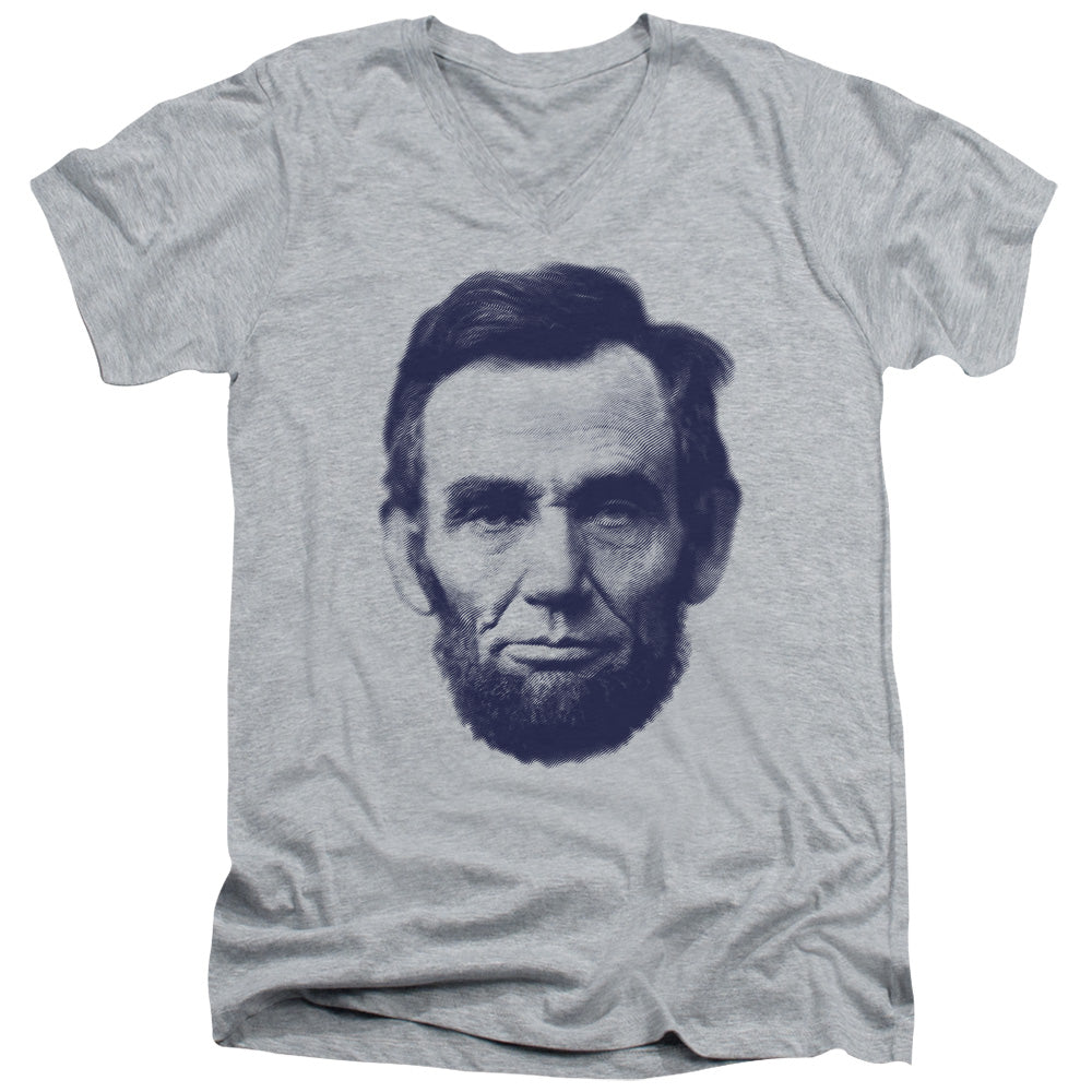 Abe - Short Sleeve Adult V-neck - Athletic Heather T-shirt