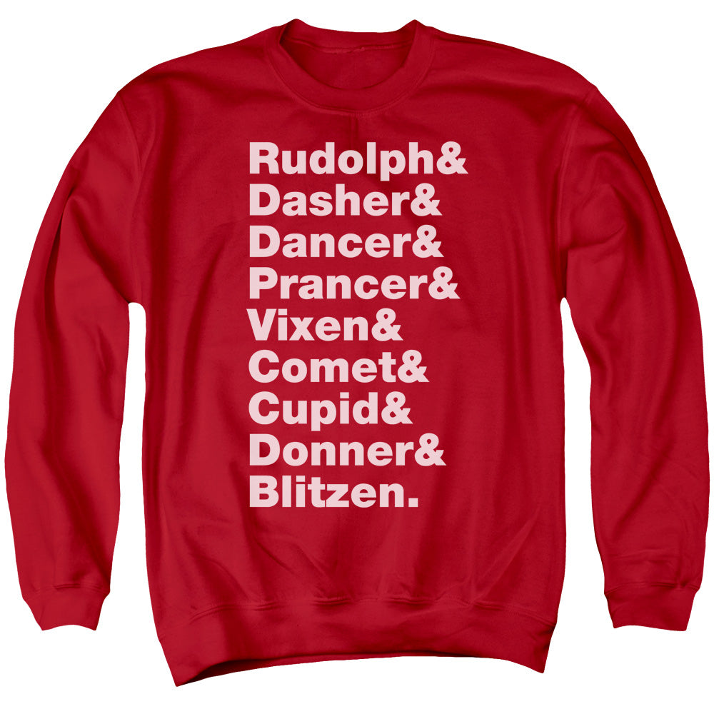 Reindeer - Adult Crewneck Sweatshirt - Red