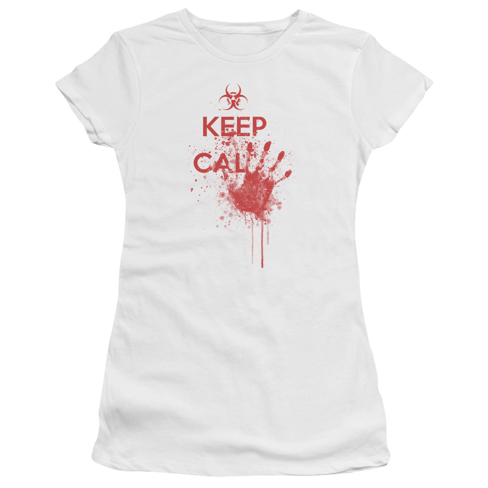 Keep Cal - Short Sleeve Junior Sheer - White T-shirt