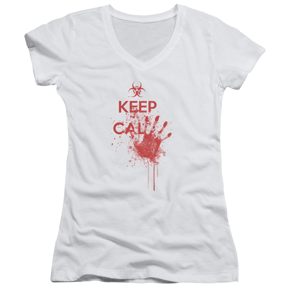 Keep Cal - Junior V-neck - White