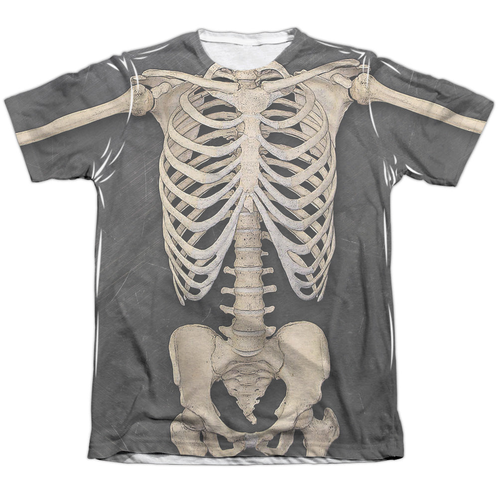 Skeleton Costume - Adult Poly - Cotton Short Sleeve Tee - White T-shirt