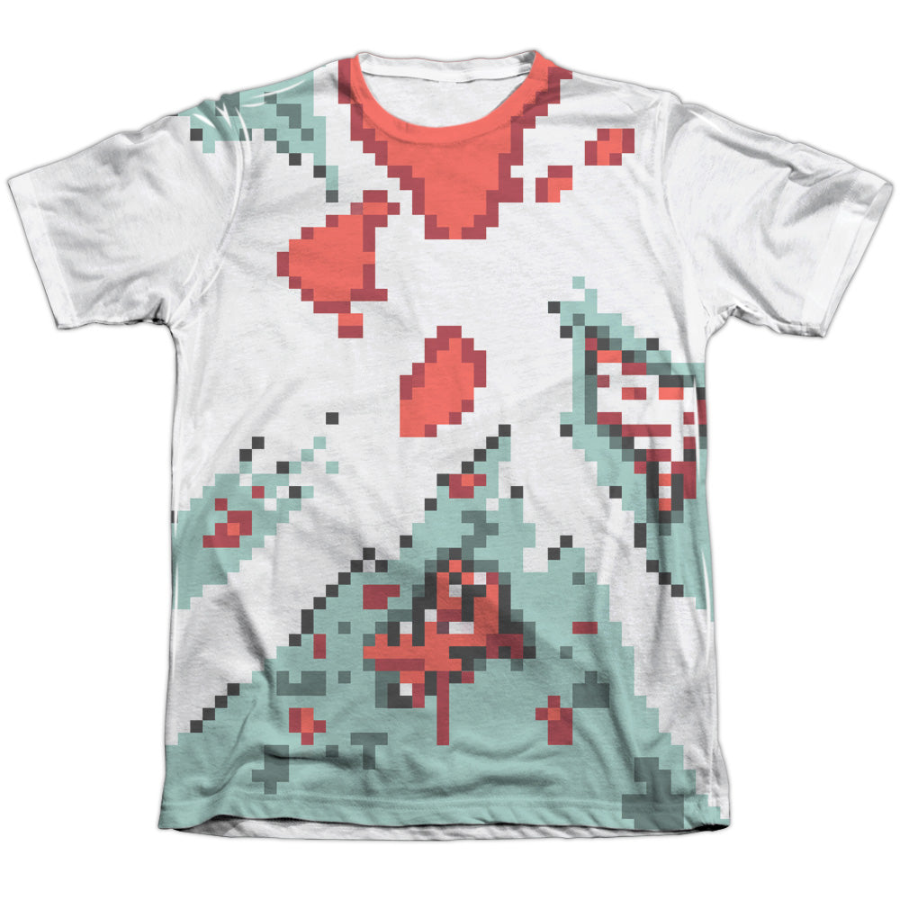 8 Bit Zombie - Adult Poly - Cotton Short Sleeve Tee - White T-shirt