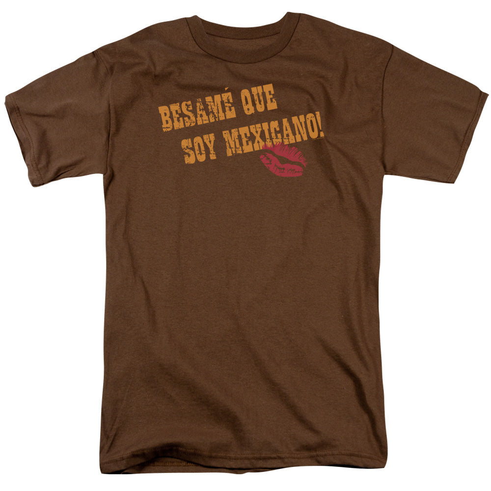 Besame Que Soy Mexicano - Short Sleeve Adult 18 - 1 - Coffee T-shirt