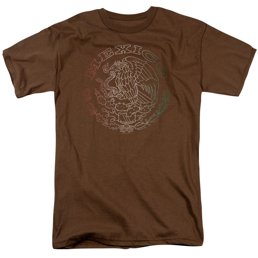 Mexico Flag Logo - Short Sleeve Adult 18 - 1 - Coffee T-shirt
