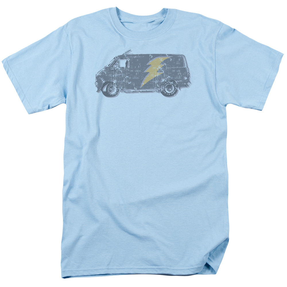 Lightening Van - Short Sleeve Adult 18 - 1 - Light Blue T-shirt