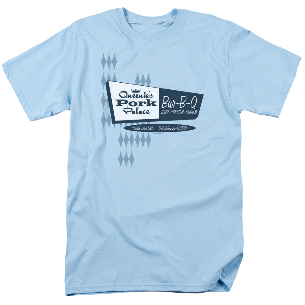 Queenies Pork Place - Short Sleeve Adult 18 - 1 - Light Blue T-shirt
