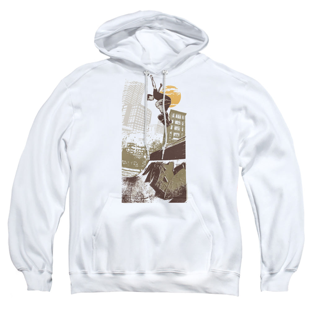 Skater On Half Pipe - Adult Pull-over Hoodie - White