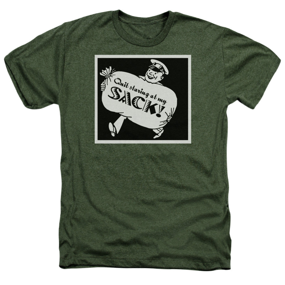 Quit Staring At My Sack - Adult Heather - Military Green