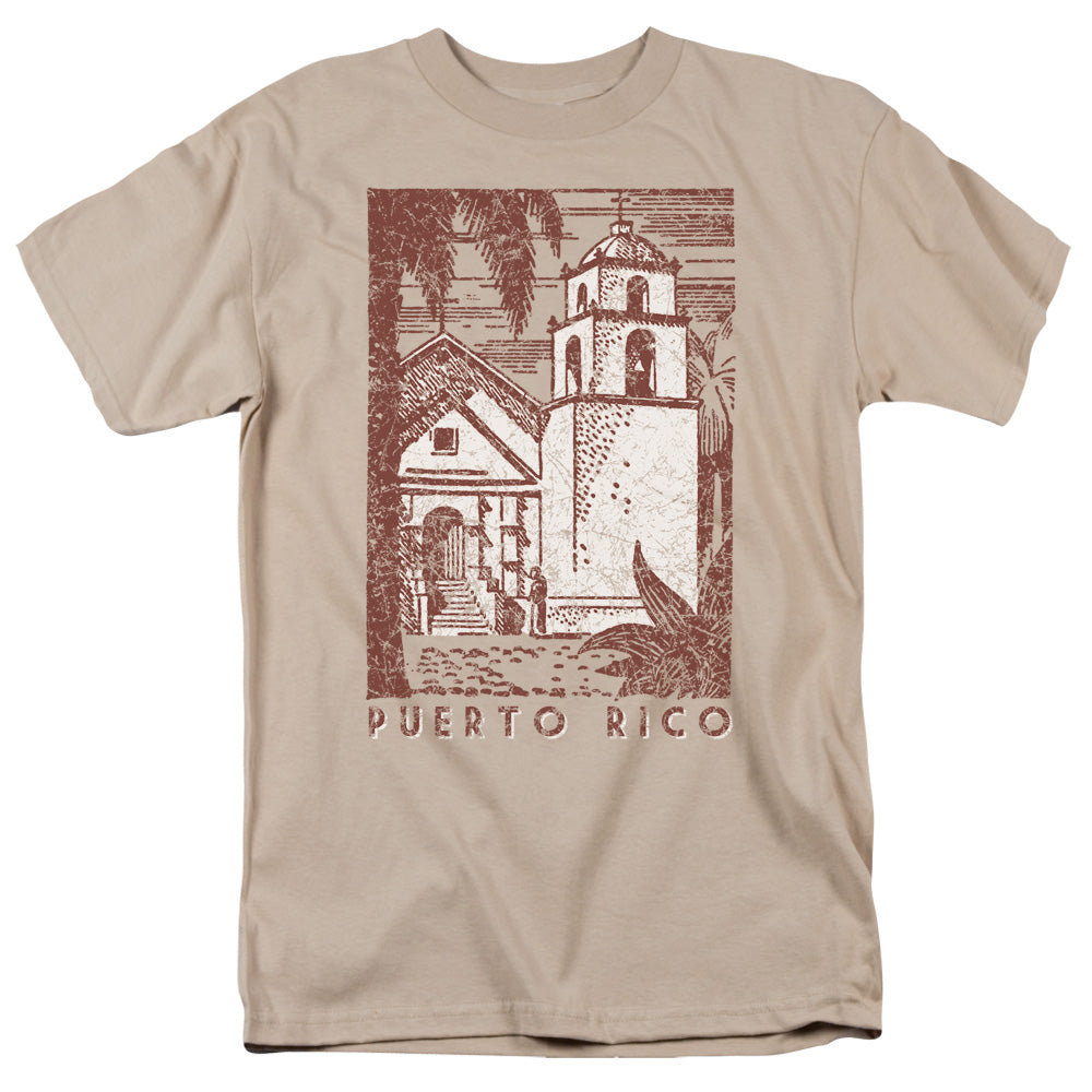 Puerto Rico Cityscape - Short Sleeve Adult 18 - 1 - Sand T-shirt