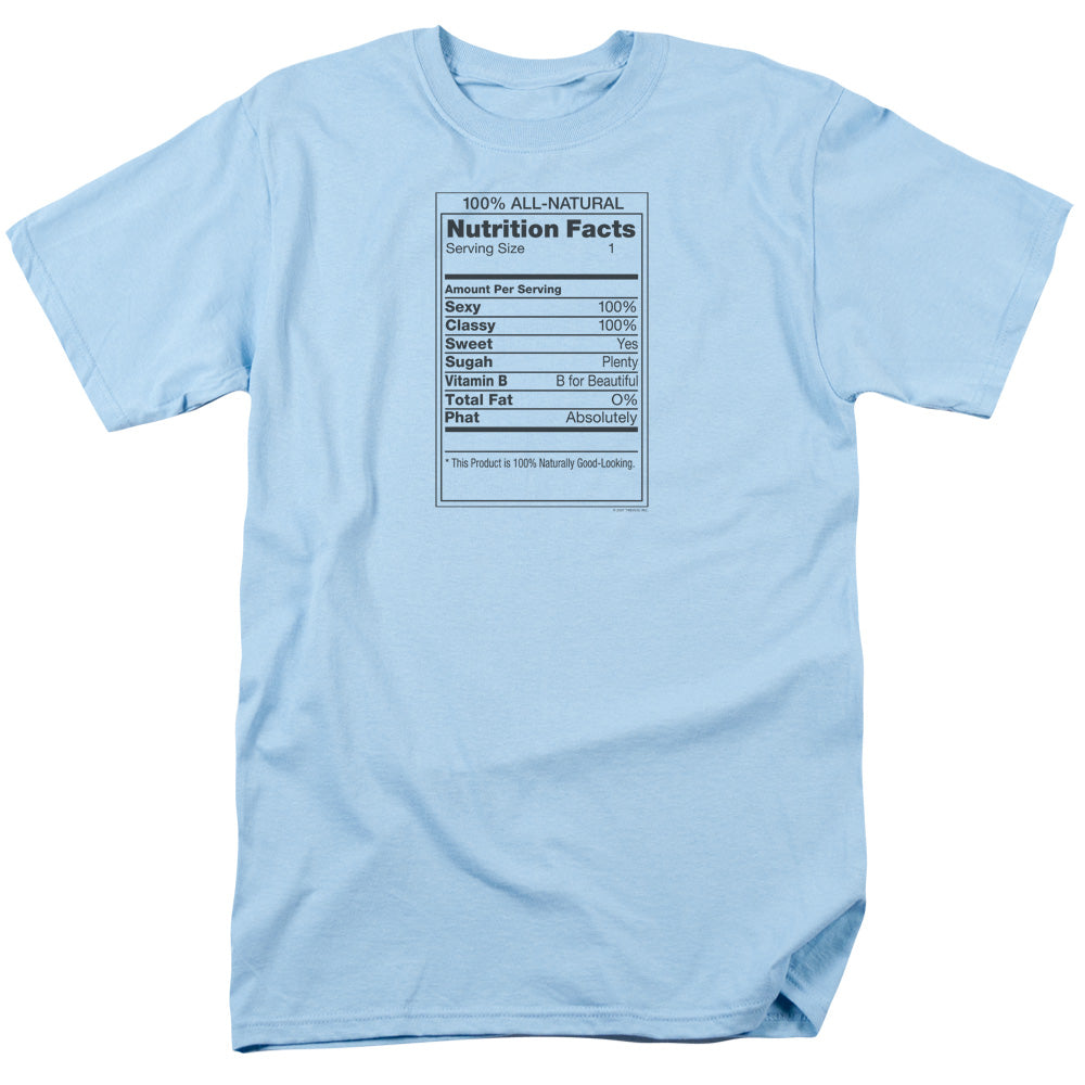 100% All Natural - Short Sleeve Adult 18 - 1 - Light Blue T-shirt