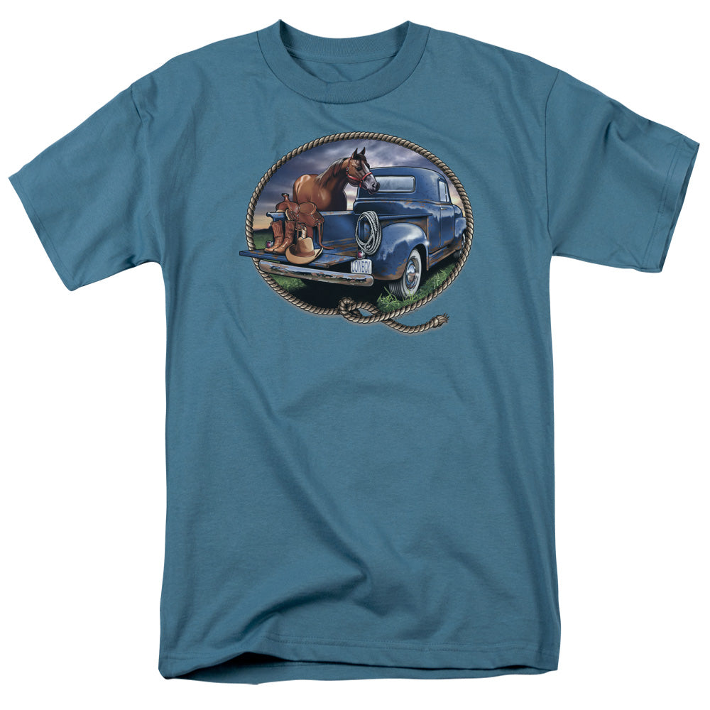Horse With Truck - Short Sleeve Adult 18 - 1 - Slate T-shirt