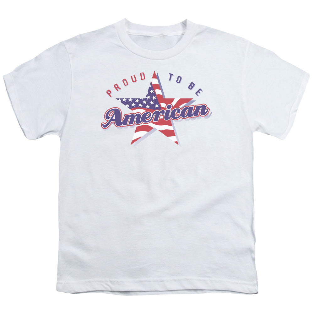 Proud To Be American - Short Sleeve Youth 18 - 1 - White T-shirt