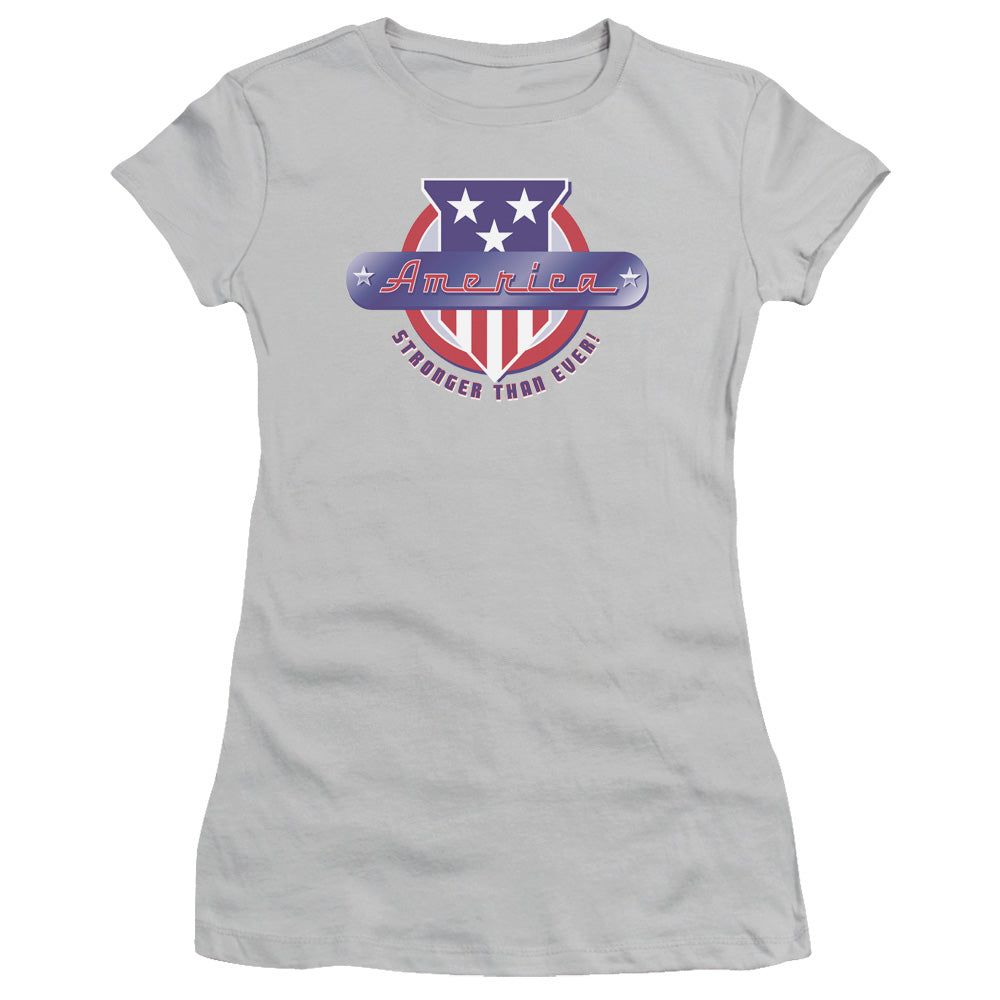 Stronger Than Ever - Short Sleeve Junior Sheer - Silver T-shirt