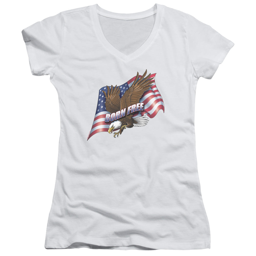 Born Free - Junior V-neck - White