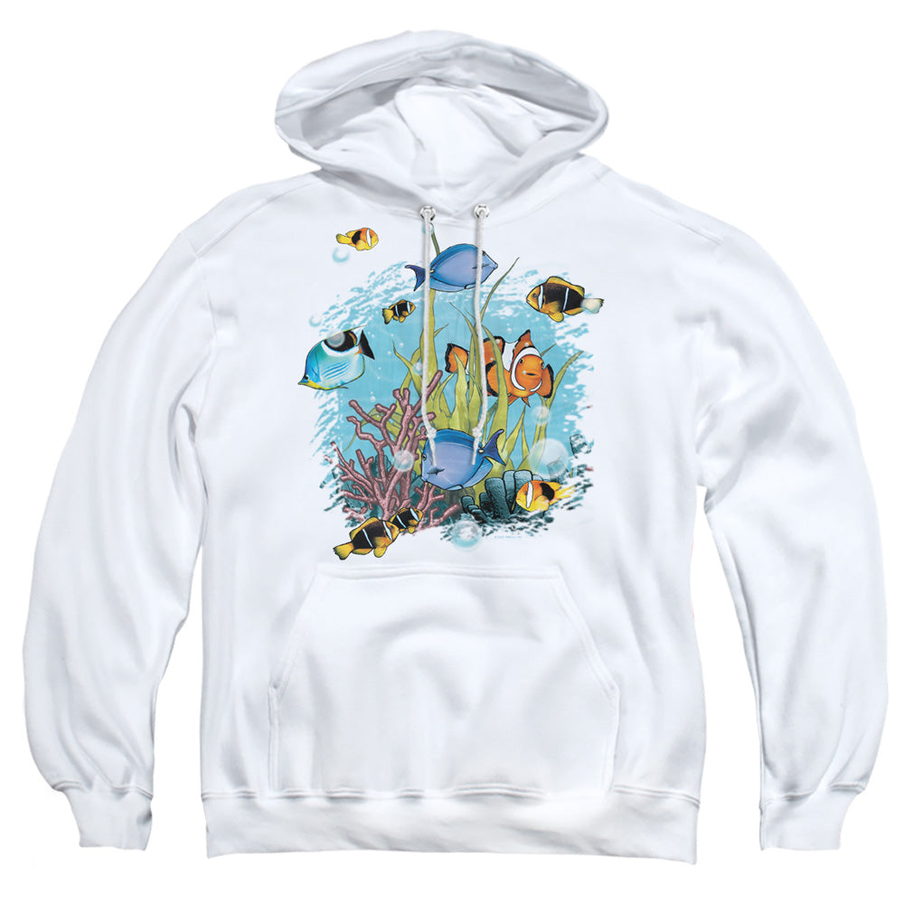 Wildlife - Tropical Fish - Adult Pull-over Hoodie - White