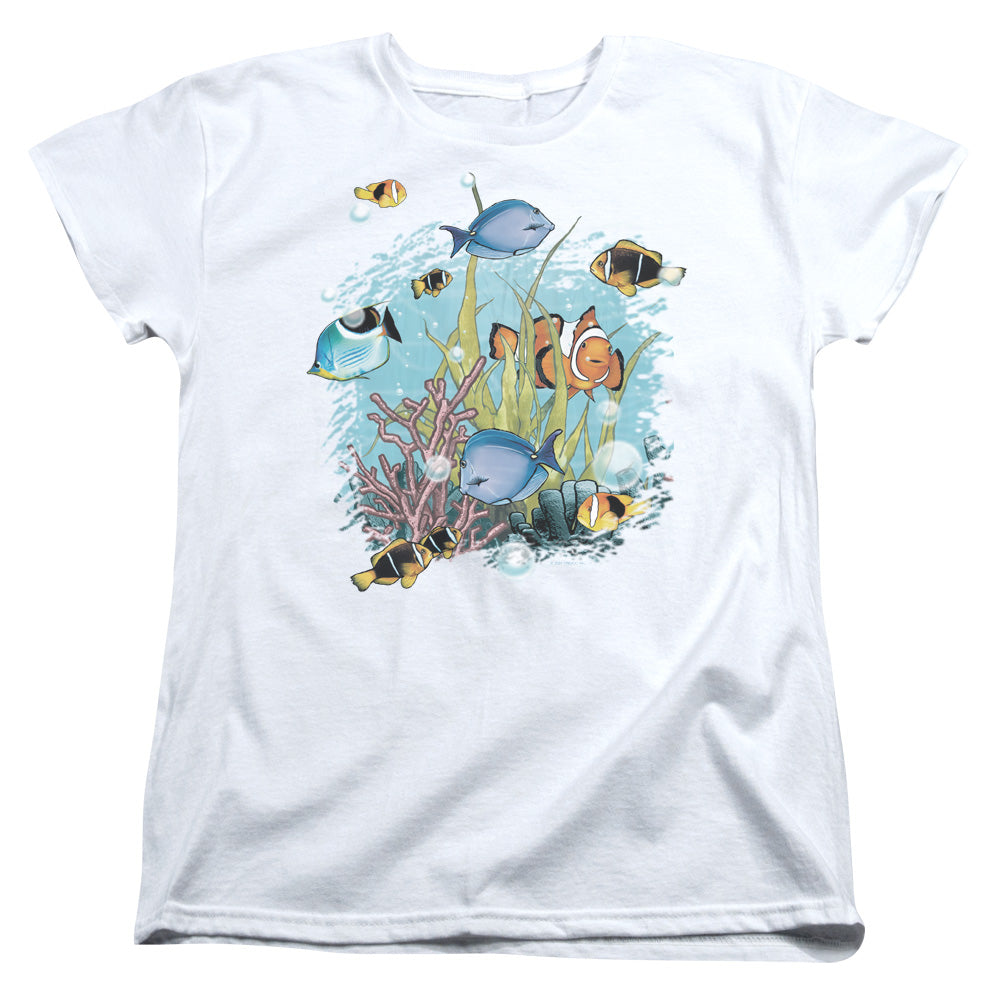 Wildlife - Tropical Fish - Short Sleeve Womens Tee - White T-shirt