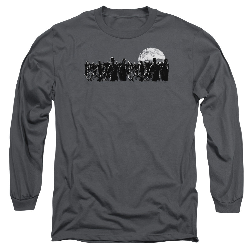 Zombie Moon - Long Sleeve Adult 18 - 1 - Charcoal T-shirt