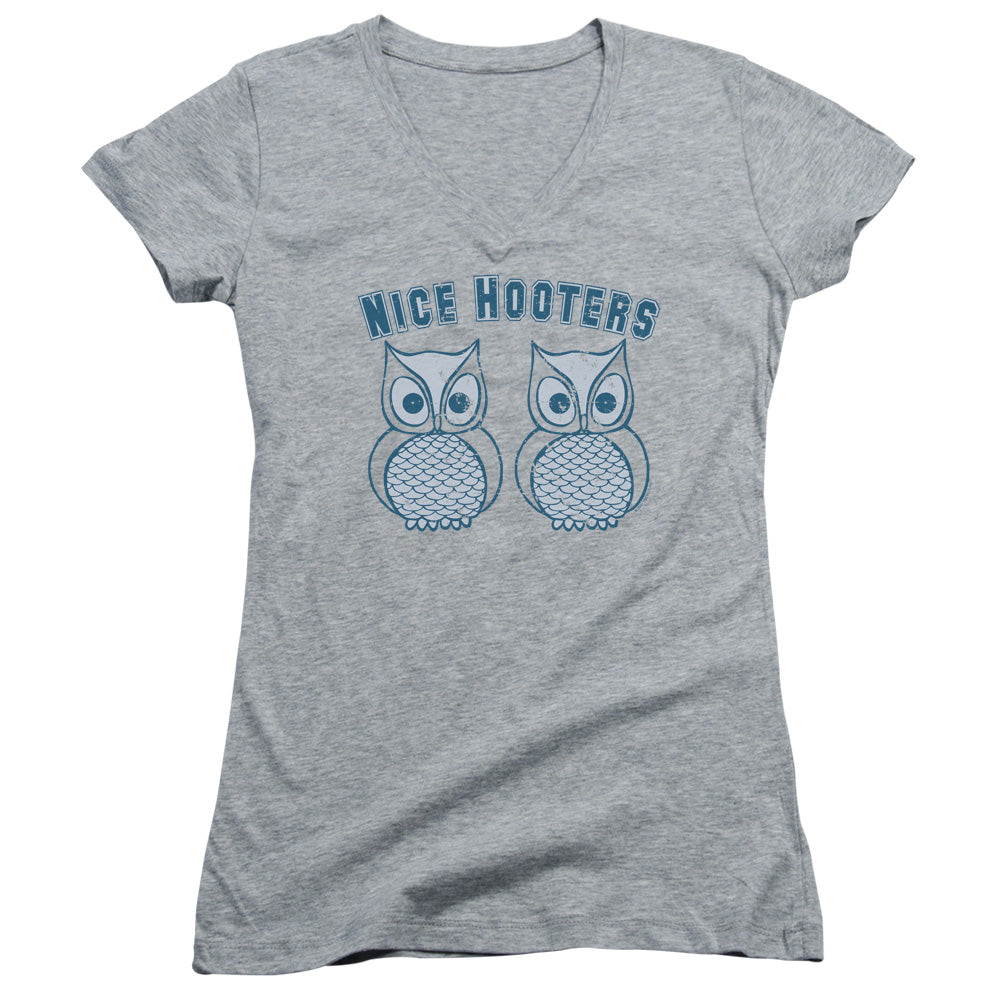 Nice Hooters - Junior V-neck - Athletic Heather