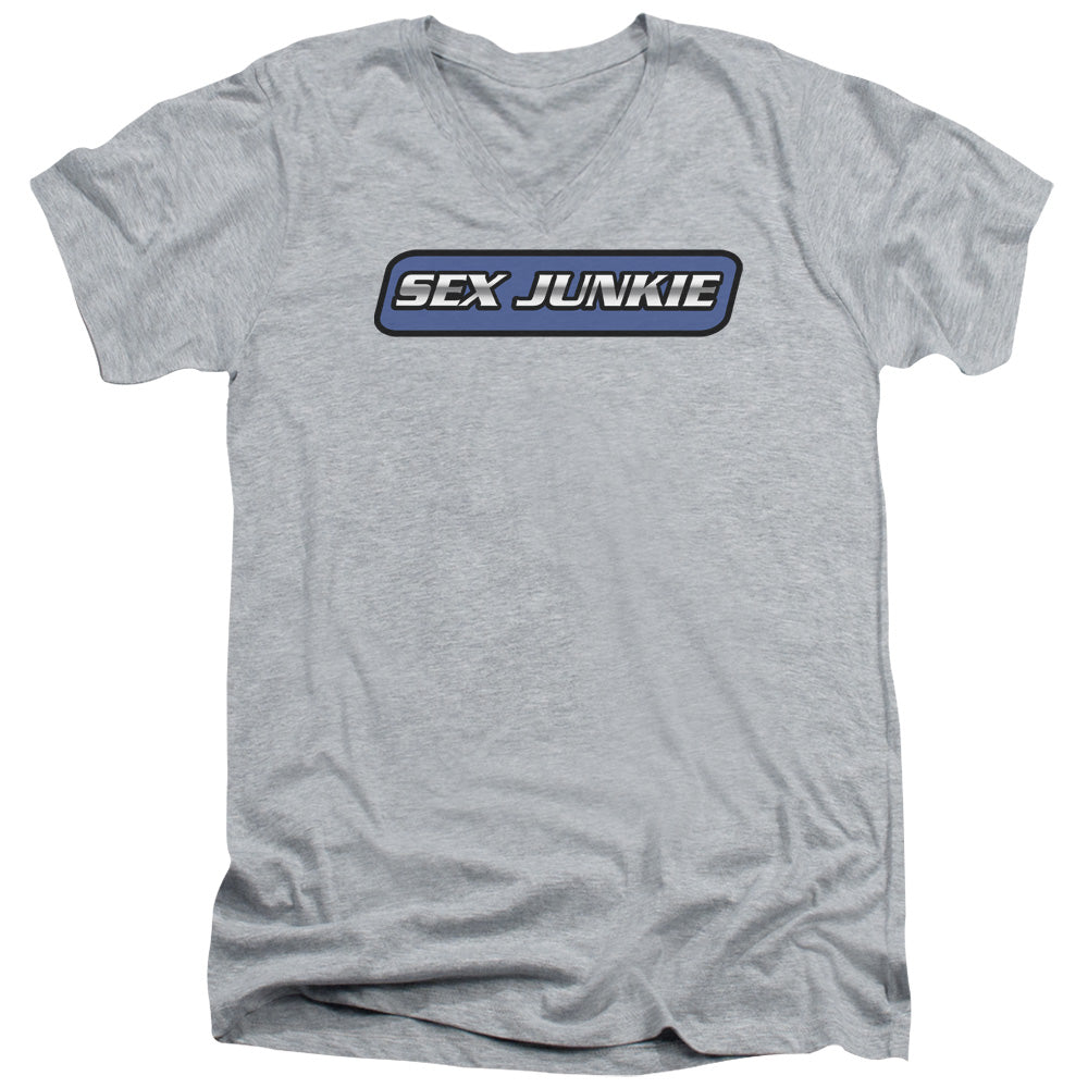 SEX JUNKIE - ADULT V-NECK - T-Shirt
