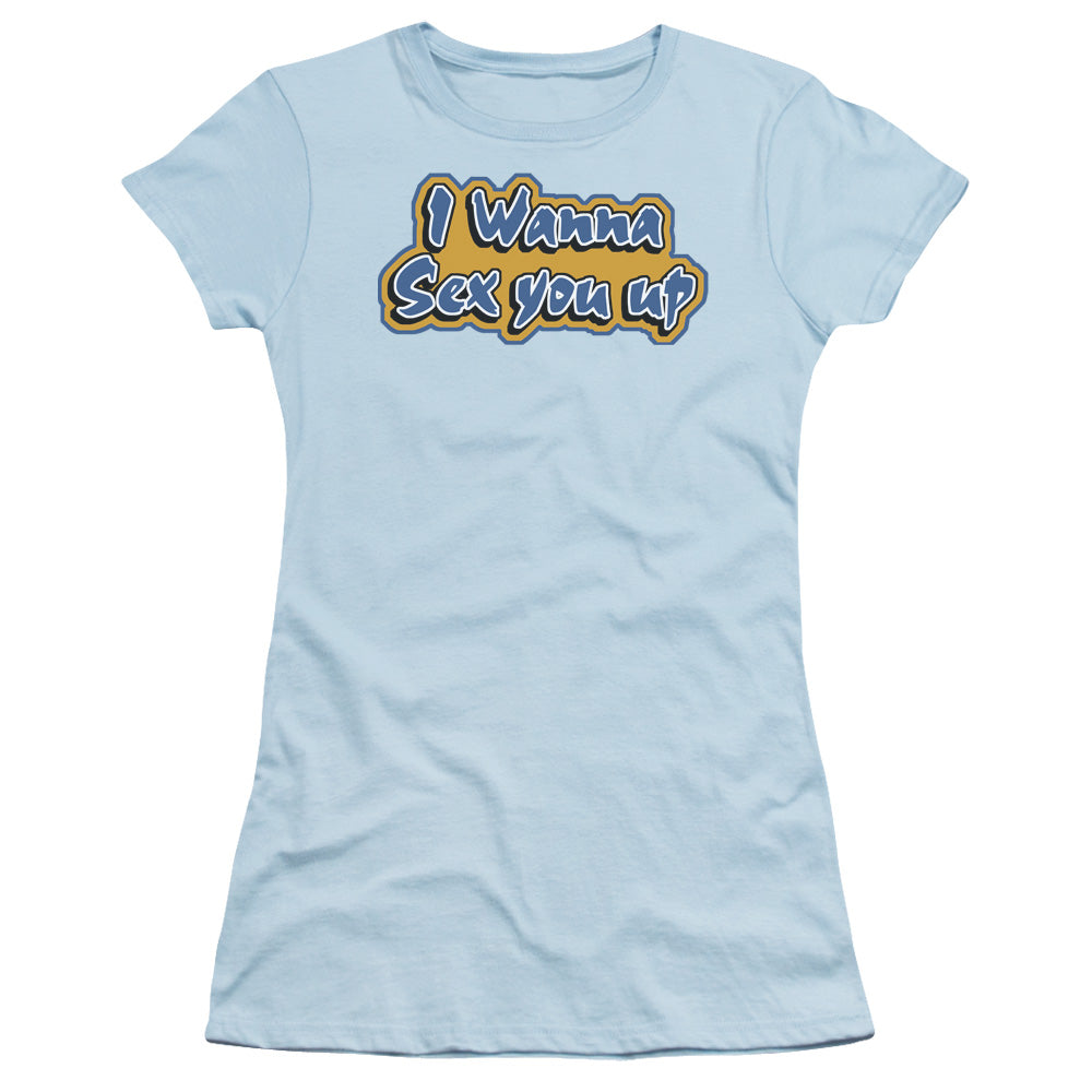 SEX YOU UP - JUNIOR SHEER - LIGHT BLUE T-Shirt