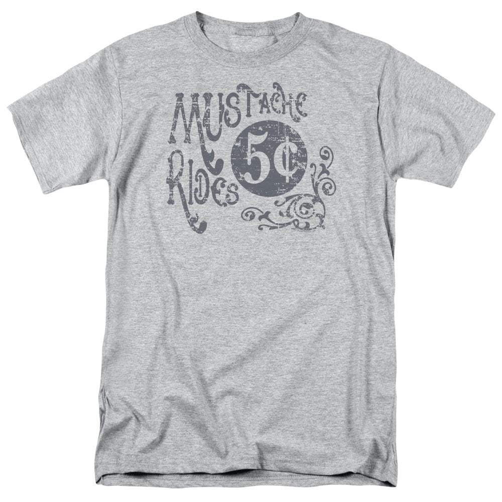 Mustache Rides - Short Sleeve Adult 18 - 1 - Athletic Heather T-shirt