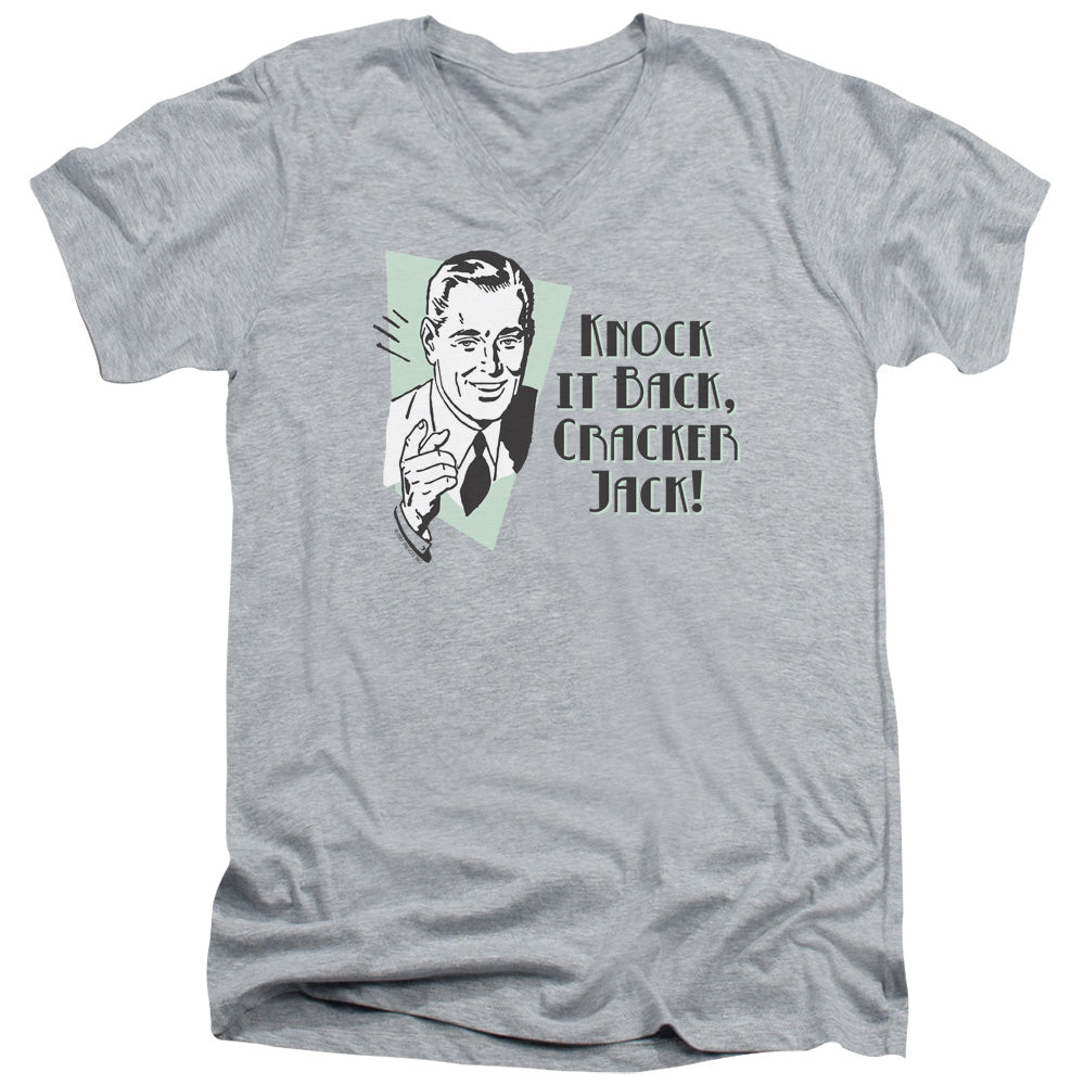 Knock It Back - Short Sleeve Adult V-neck - Athletic Heather T-shirt