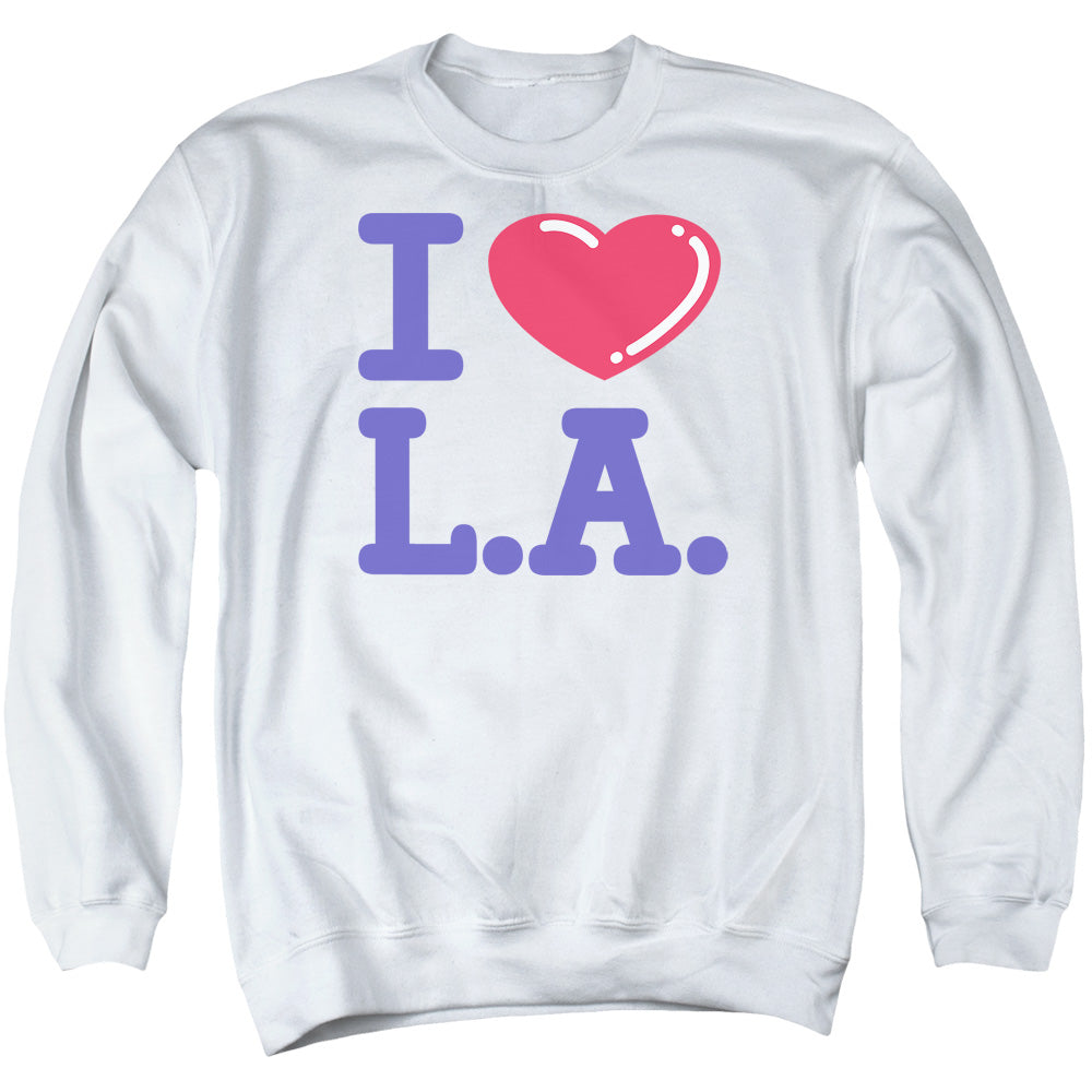 I Love L.a. - Adult Crewneck Sweatshirt - White