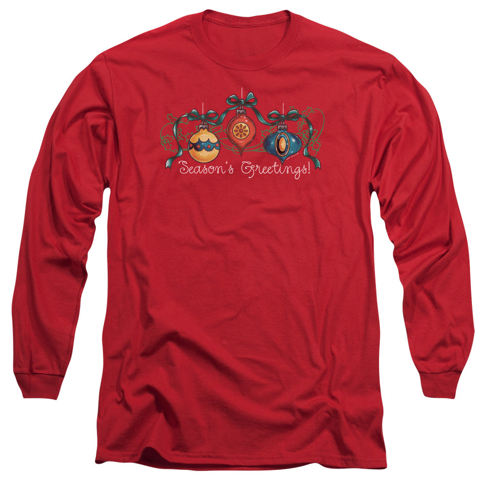 Ornaments - Long Sleeve Adult 18 - 1 - Red T-shirt