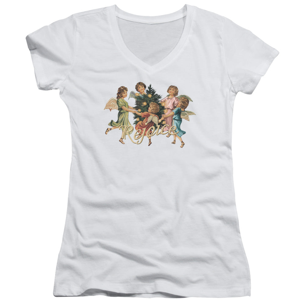 Rejoice - Junior V-neck - White