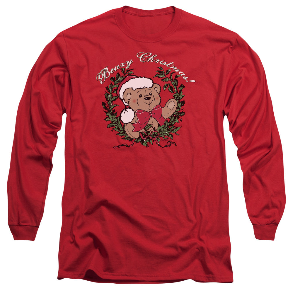 Beary Christmas - Long Sleeve Adult 18 - 1 - Red T-shirt