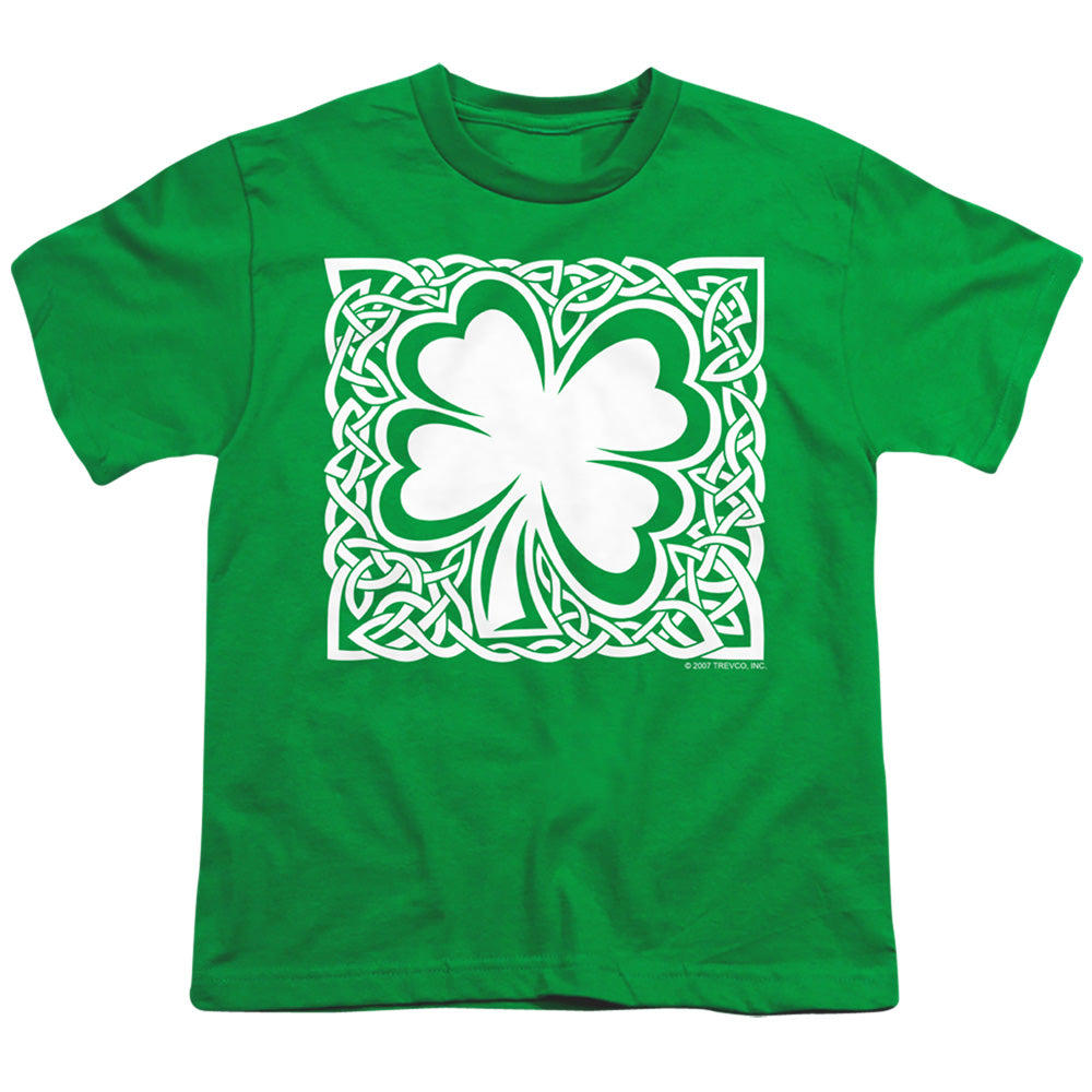 Celtic Clover - Short Sleeve Youth 18 - 1 - Kelly Green T-shirt