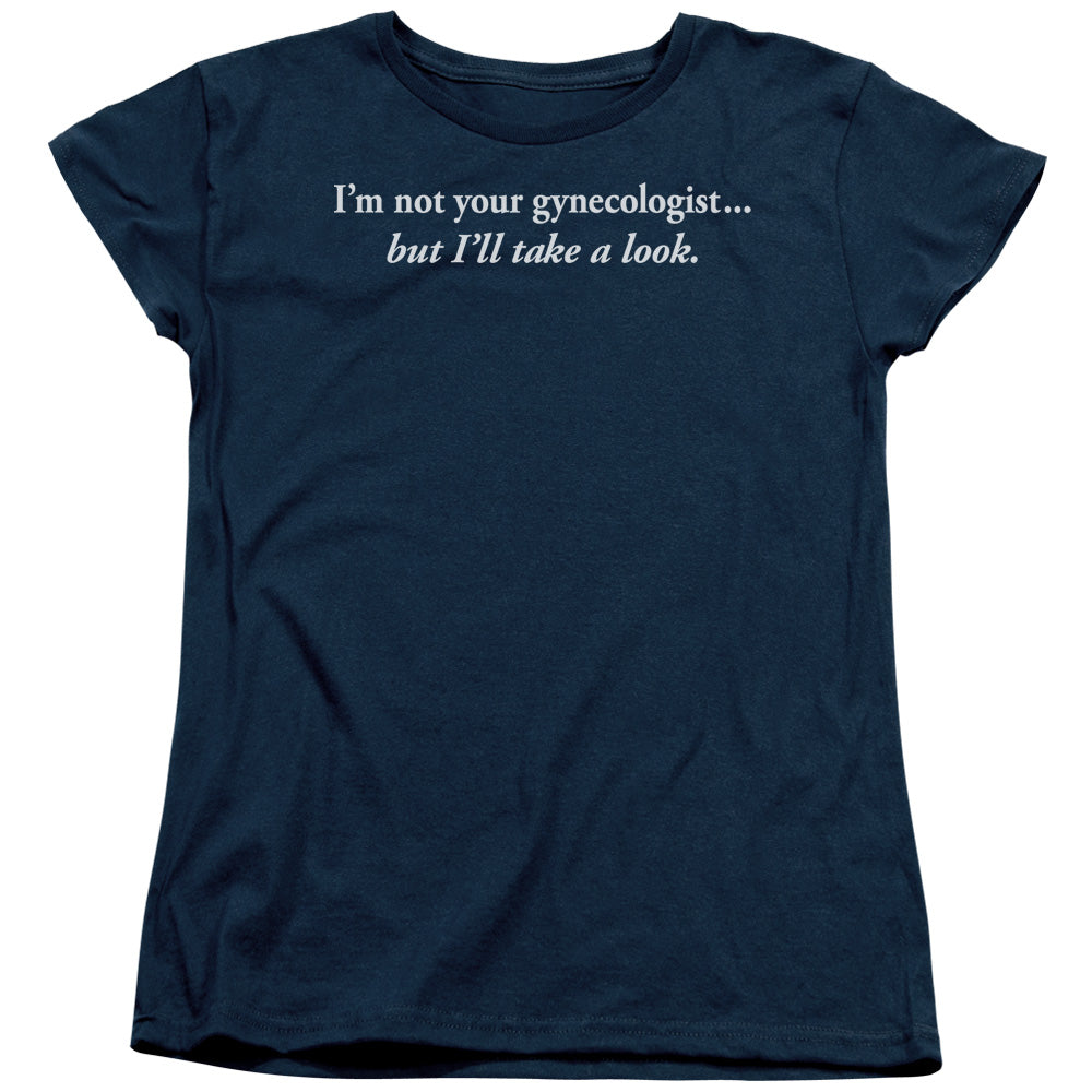 Gynecologist - Short Sleeve Womens Tee - Navy T-shirt