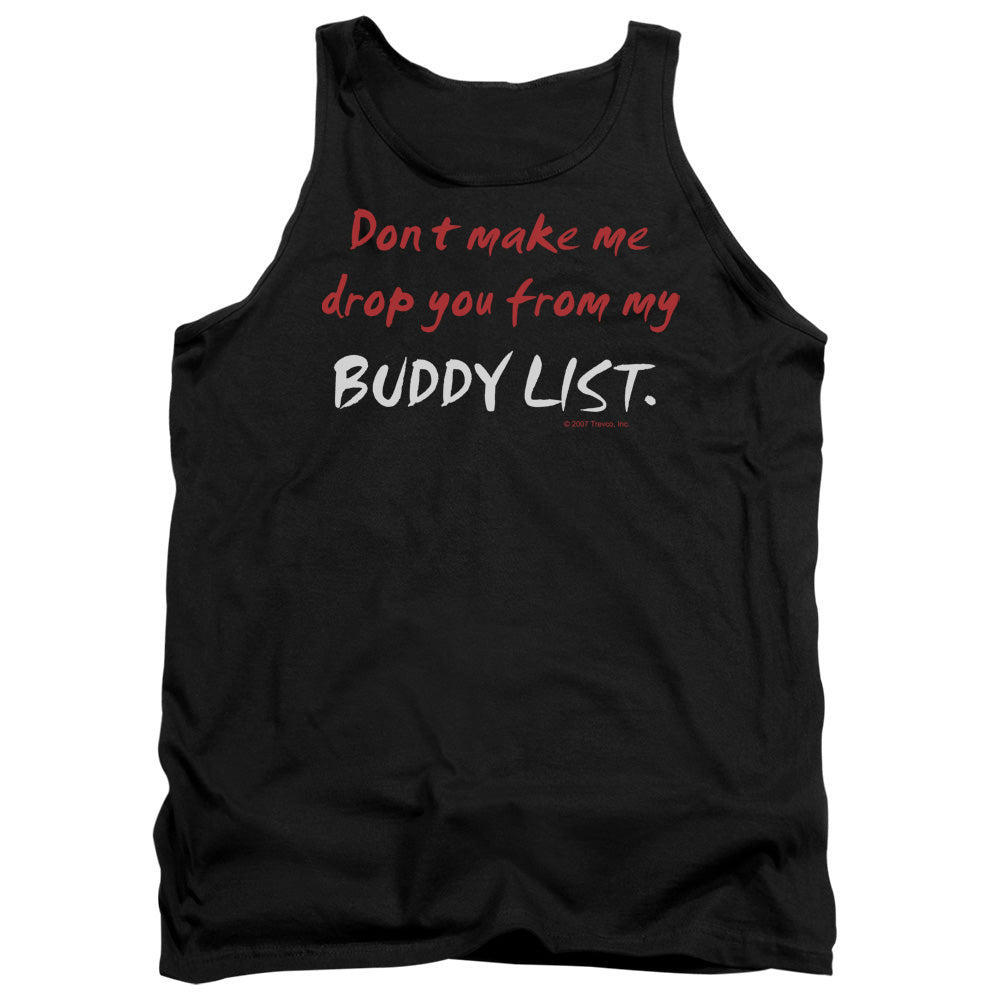 Buddy List - Adult Tank - Black