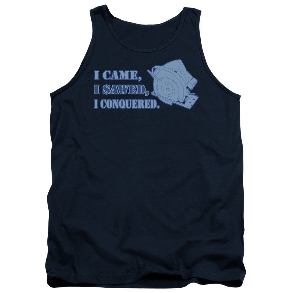 I Came I Sawed - Adult Tank - Navy
