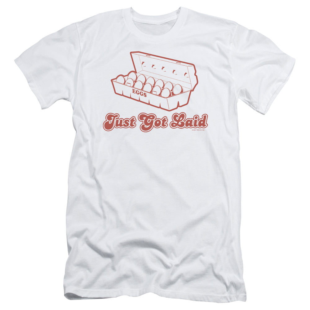 Just Got Laid - Short Sleeve Adult 30 - 1 - White T-shirt