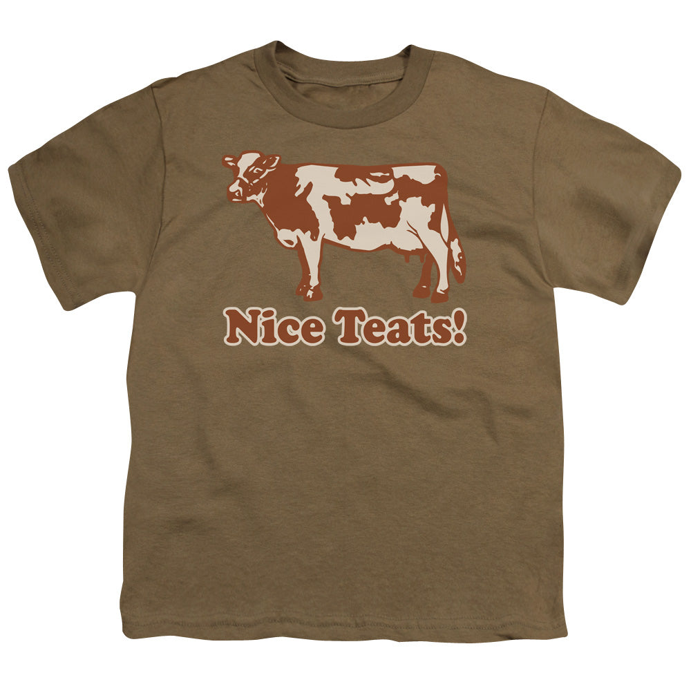 Nice Teats - Short Sleeve Youth 18 - 1 - Safari Green T-shirt