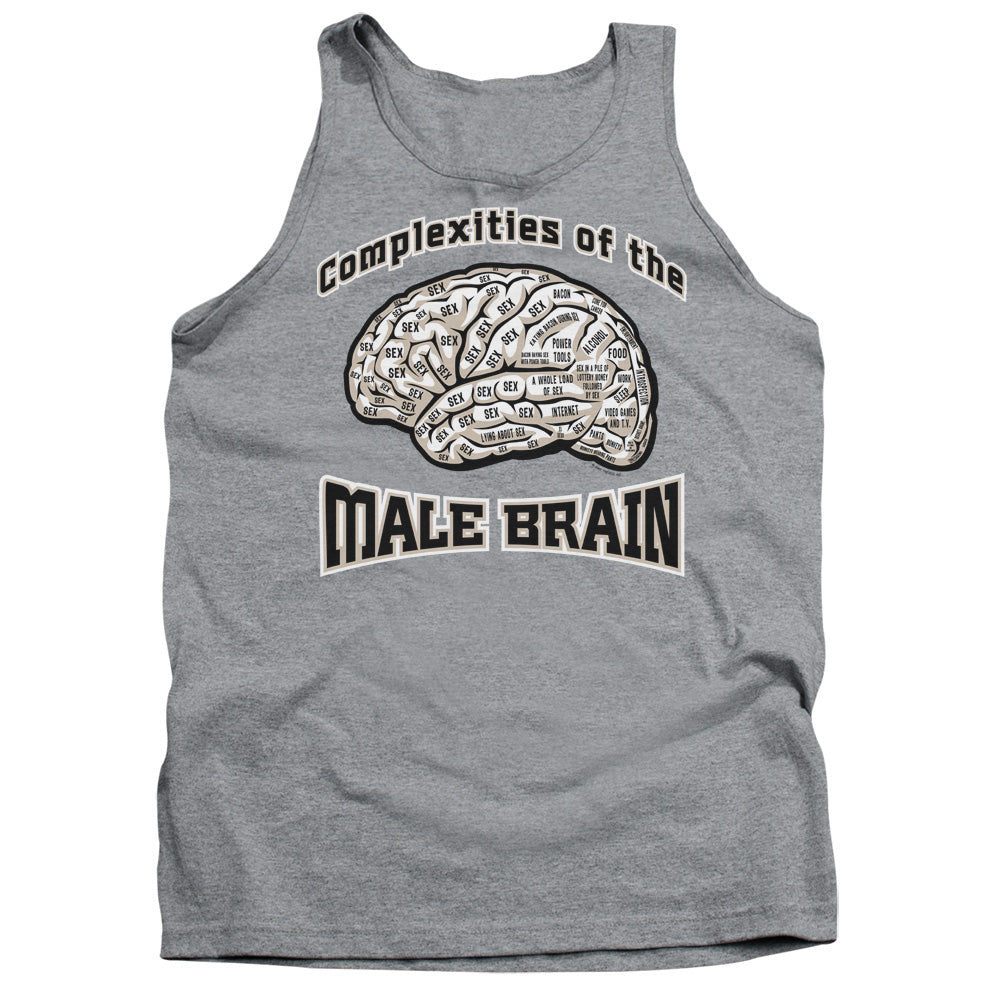 Male Brain - Adult Tank - Athletic Heather