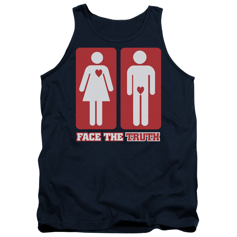 Face The Truth - Adult Tank - Navy