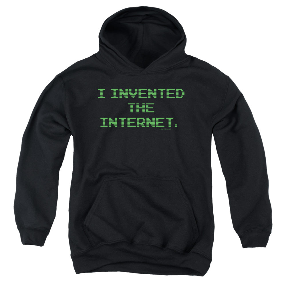 Invented The Internet - Youth Pull-over Hoodie - Black