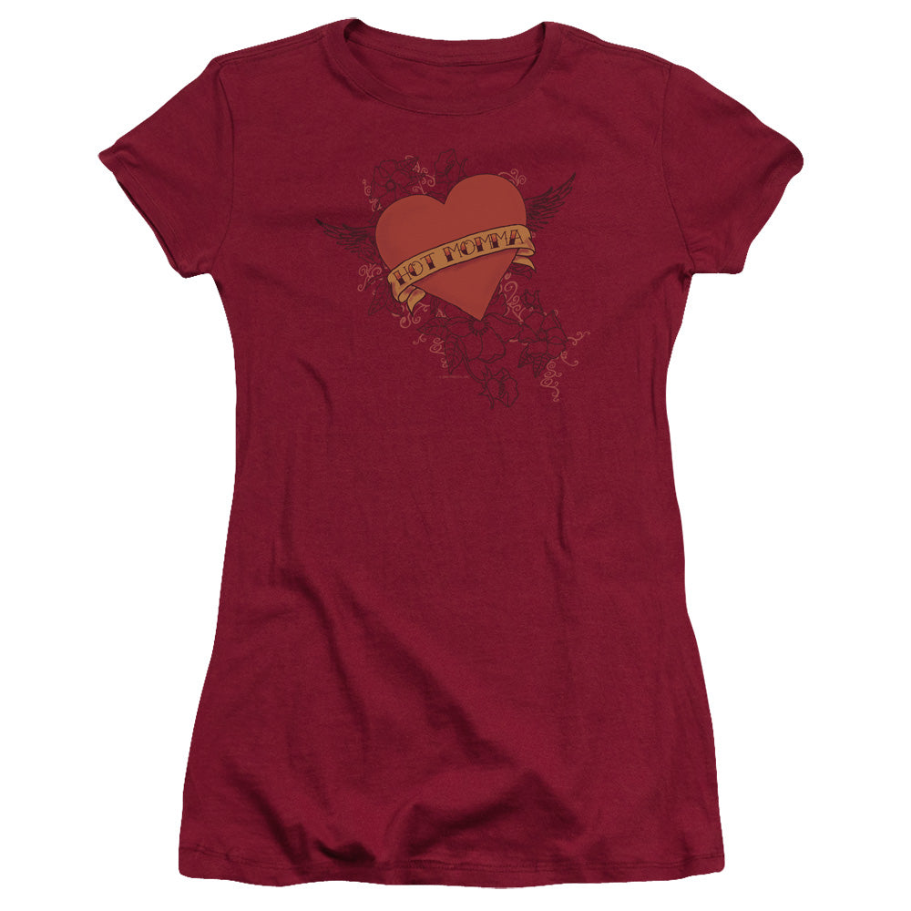 Hot Momma - Short Sleeve Junior Sheer - Red T-shirt