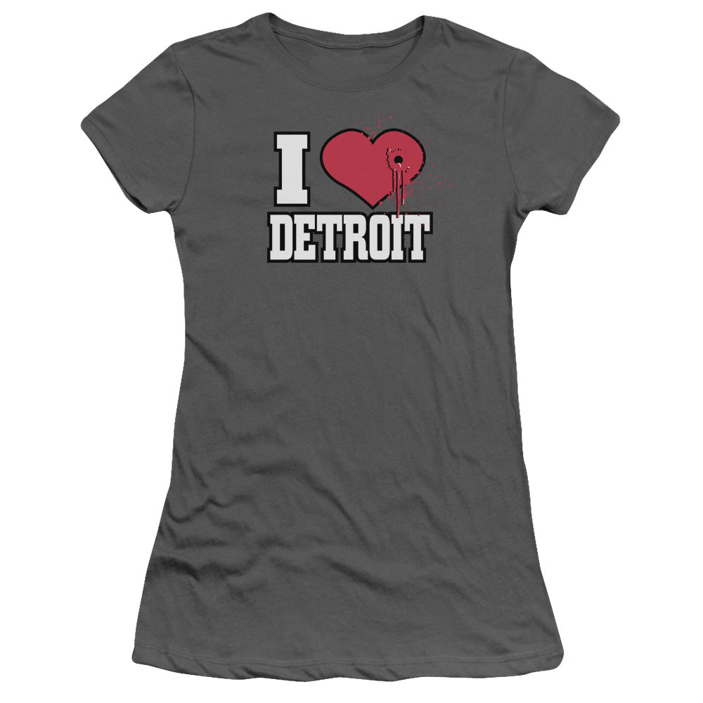 Love Hurts - Short Sleeve Junior Sheer - Charcoal T-shirt