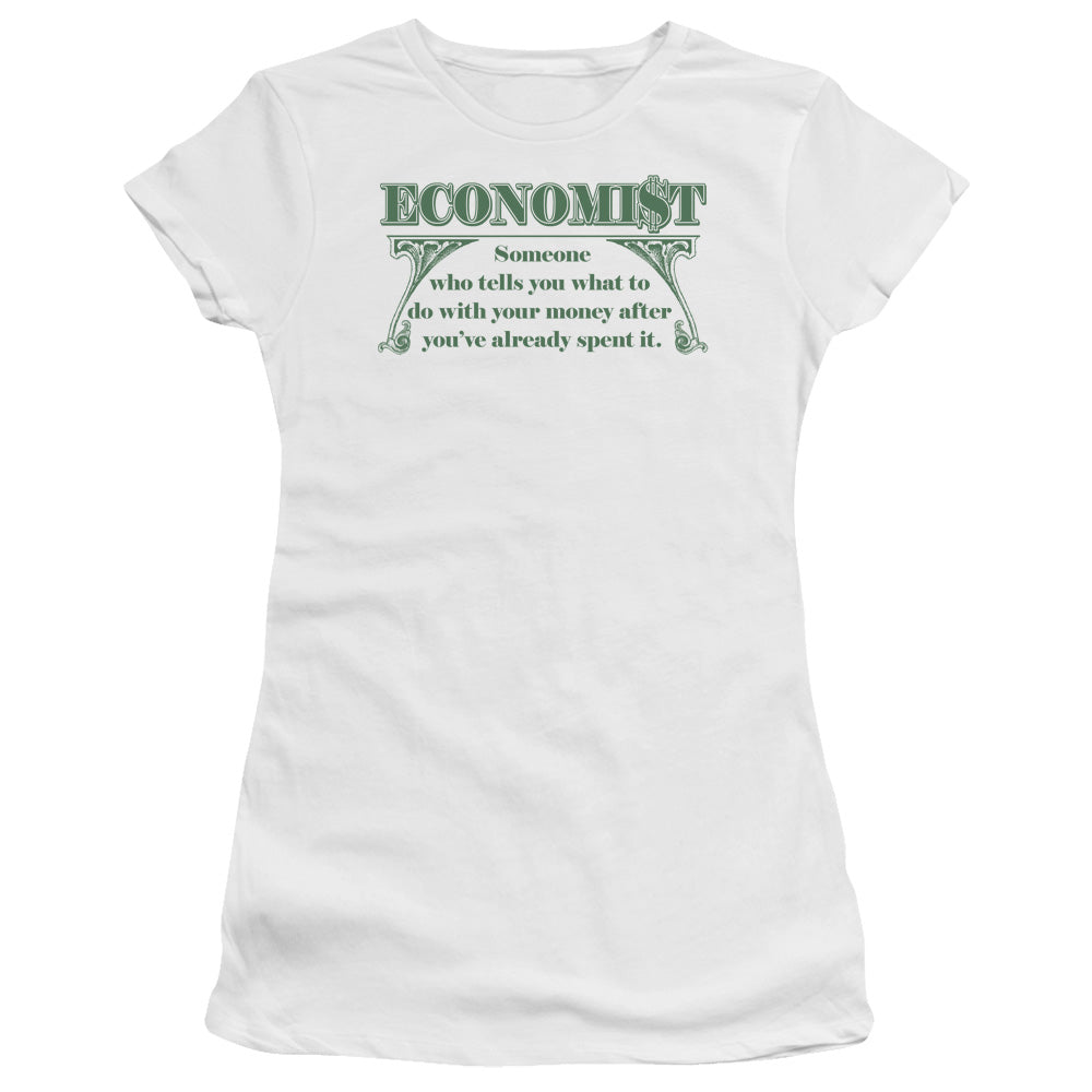 Economist What To Do - Short Sleeve Junior Sheer - White T-shirt