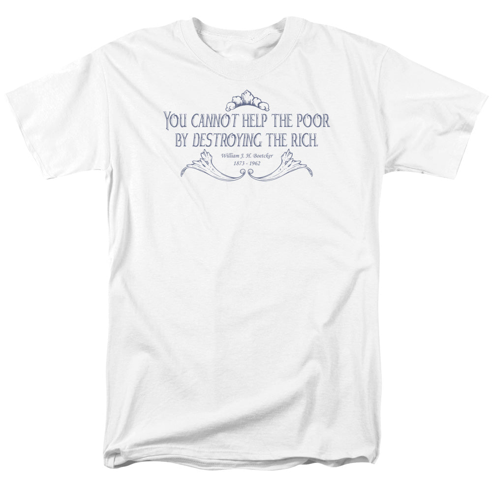 Cannot Help The Poor - Short Sleeve Adult 18 - 1 - White T-shirt