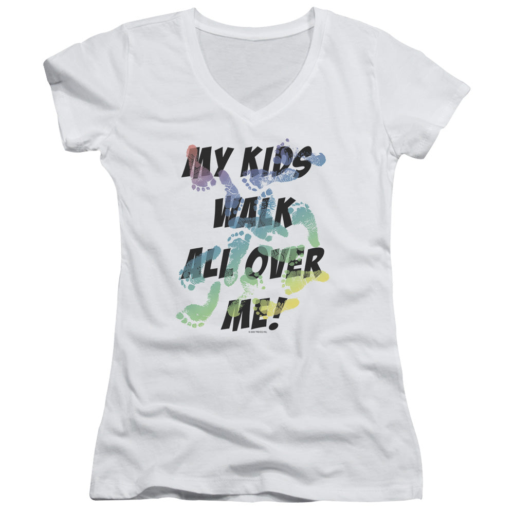 Walking Kids - Junior V-neck - White