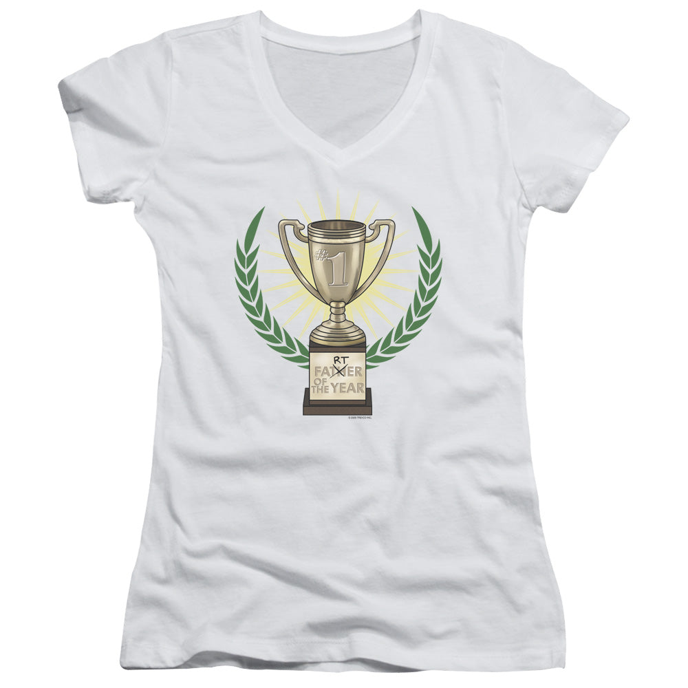 Farter Of The Year - Junior V-neck - White