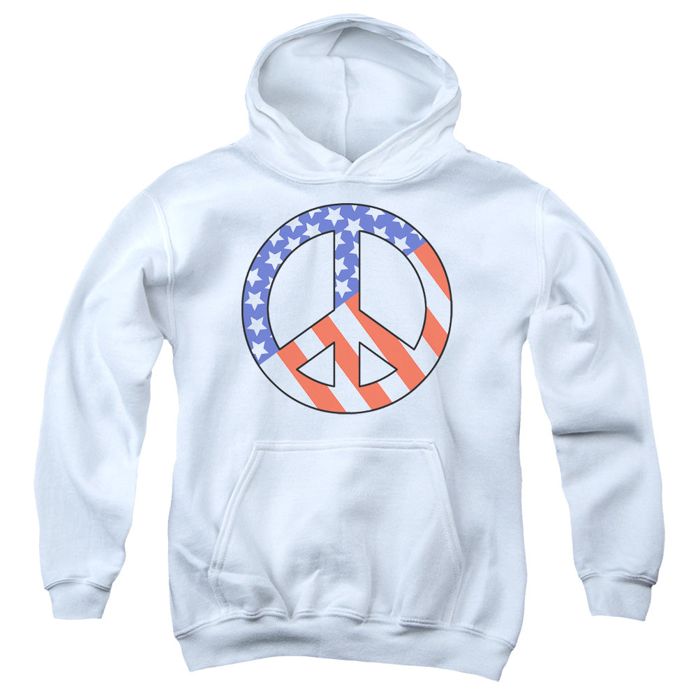 Patriot Peace - Youth Pull-over Hoodie - White
