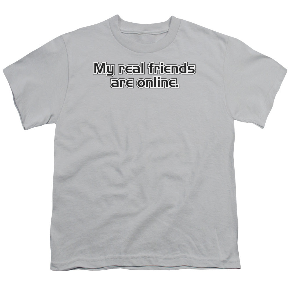 Online Friends - Short Sleeve Youth 18 - 1 - Silver T-shirt